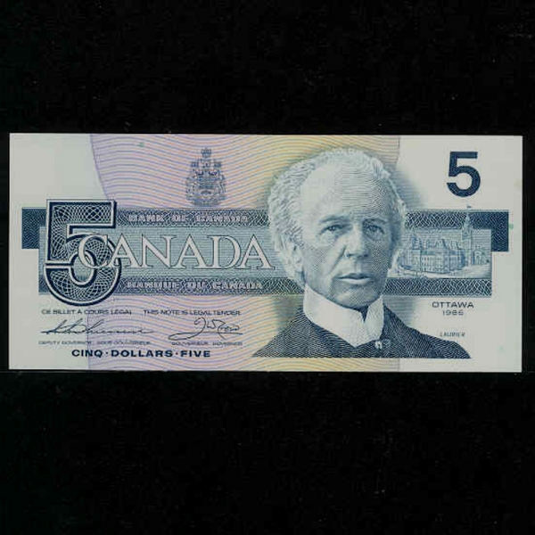 CANADA-ĳ-SIR WILFRID LAURIER( θ-Ѹ)-5 DOLLARS-1986