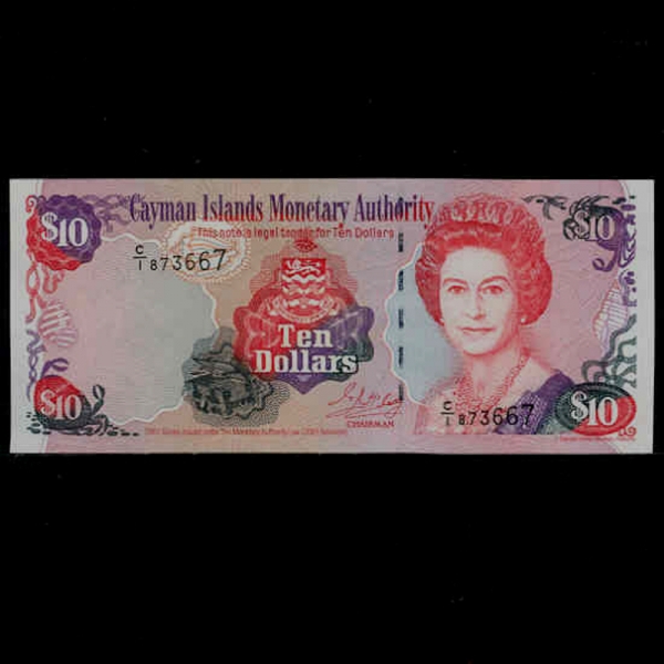 CAYMAN ISLANDS-̸-QUEEN ELIZABETH 2-10 DOLLARS-2001