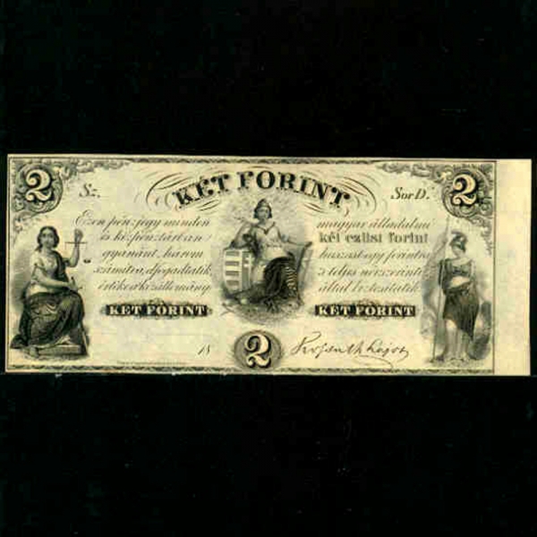 HUNGARY-밡-S142-LIVERTY.JUSTICE-2 FORINT-1852