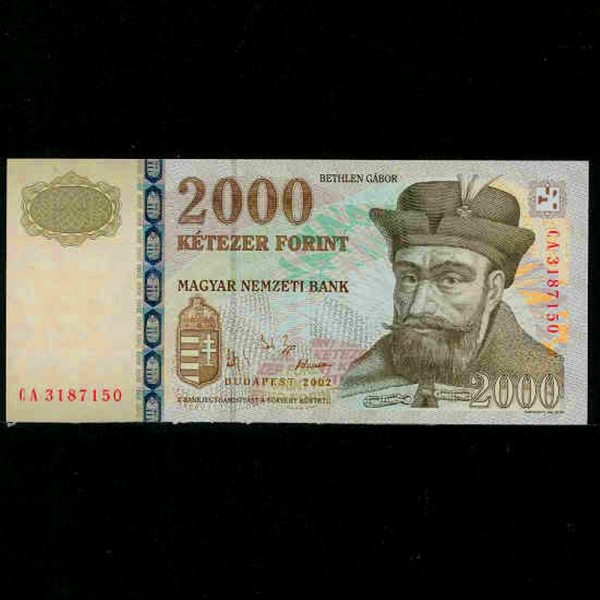 HUNGARY-밡-P190a-GABOR BETHLEN-2.000 FORINT-2002