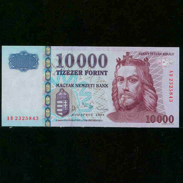 HUNGARY-밡-P192c-KING ST.STEPHAN-10.000 FORINT-2004