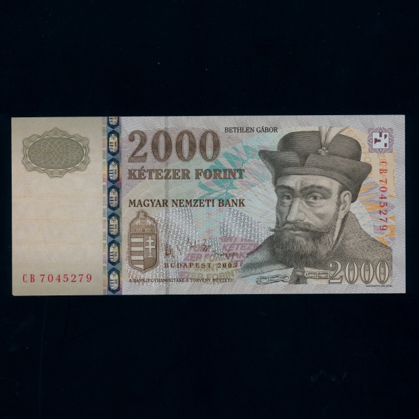 HUNGARY-밡-P190d-GABOR BETHLEN-2.000 FORINT-2005