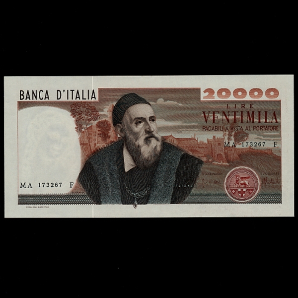 ITALIA-Ż-P104-A.TITIAN(ƼġƳ-׻ ȭ)-20.000 LIRE-1975