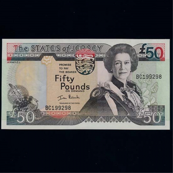 JERSEY- -P30-QUEEN ELIZABETH 2.GOVERNMENT HOUSE-50 POUNDS-2000
