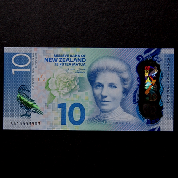 NEW ZEALAND--P192-KATE SHEPPARD(Ʈ ۵-Թ)-POLYMER PLASTIC PAPER-10 DOLLARS-2015