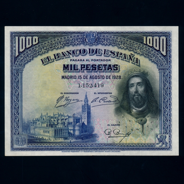 SPAIN--P78-SAN FERNANDO()-1.000 PESETAS-1928