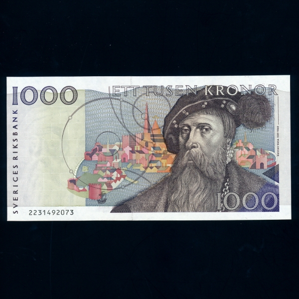 SWEDEN--P60-KING GUSTAV VOSA(Ÿ 1-)-1.000 KRONER-1989
