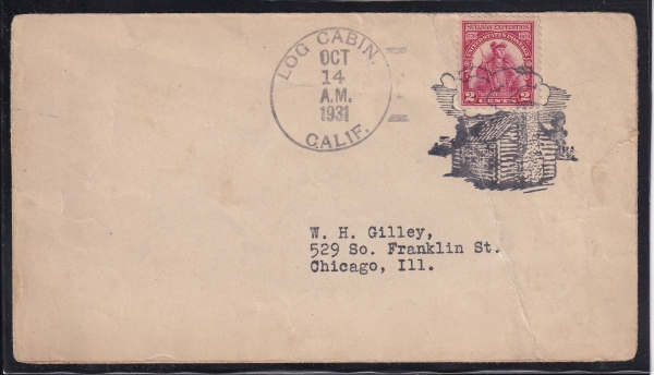 LOG CABIN(θ)-FANCY COVER-CHICAGO,ILL.ü-1931.10.14