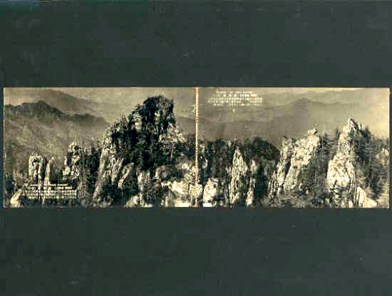 금강산 내금강-망군대전경-2매 연결-일제강점기 그림엽서-#S-182