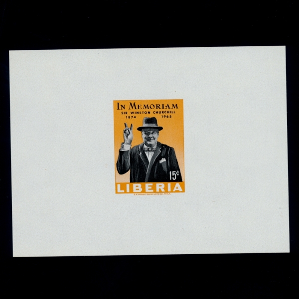 LIBERIA(̺)-DELUXE SHEET-#432-15c-CHURCHILL( ʵ 漭 óĥ)-1966.1.18