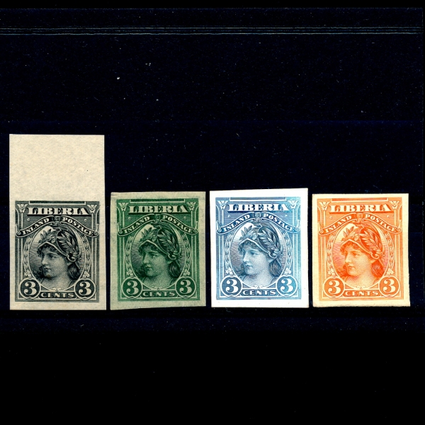 LIBERIA(̺)-COLOR PROOF(ü)-#94-3c-UPU SYMBOLS,GLOBE,PIGEONS,MERCURY(UPU,,,ť)-1903