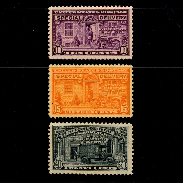 UNITED STATES(̱)-#E12~4(3)-POSTMAN,MOTORCYCLE,POST OFFICE TRUCK(޺, Ʈ)-1922~25