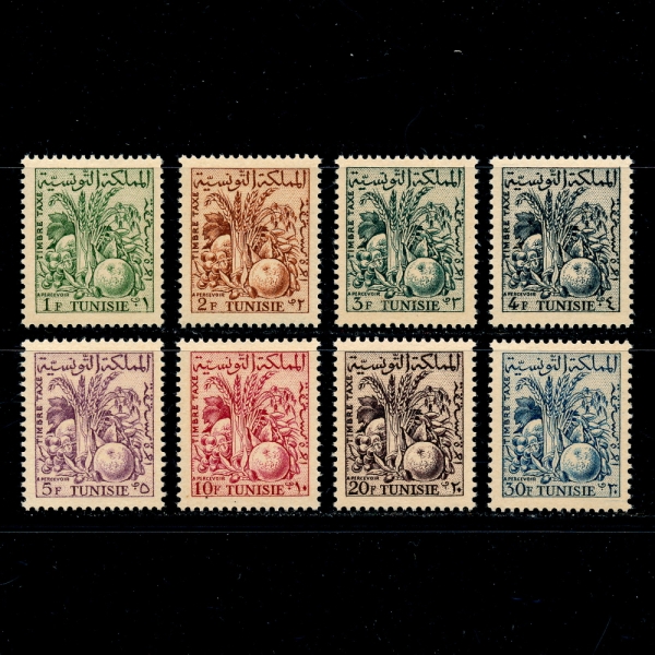 TUNISIA(Ƣ)-#J33~40(8)-GRAIN AND FRUIT(,)-1957.4.1