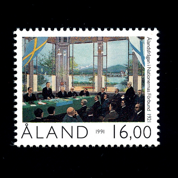 ALAND ISLANDS(ö )-#59-16m-AUTOMOMY OF ALAND,70TH ANNIV.(ö ġ 100)-1991.6.4