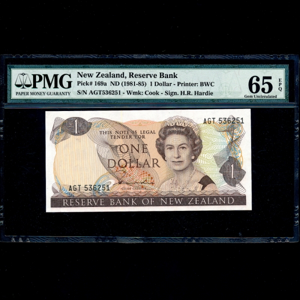 NEW ZEALAND--P169a-PMG65-ELIZABETH II(ں2 )-NO.AGT536251-1981~85