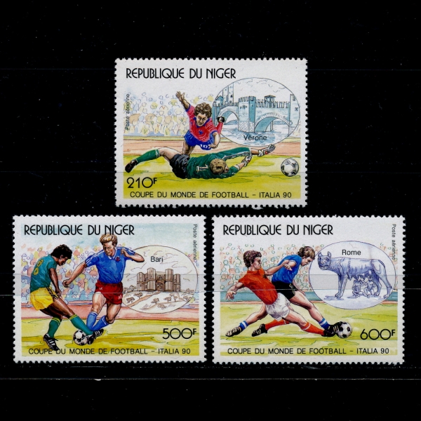 NIGER()-#C383~5(3)-1990 WORLD CUP SOCCER CHAMPIONSHIPS,ITALY()-1990.3.6