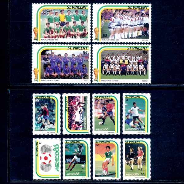 ST.VINCENT(Ʈ Ʈ)-#940~951(12)-1986 WORLD CUP SOCCER CHAMPIONSHIPS,MEXICO()-1986.5.7