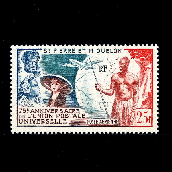 ST.PIERRE & MIQUELON(Ʈ ǿ  )-#C18-25f-UPU(Ϲ  )-1949.10.1