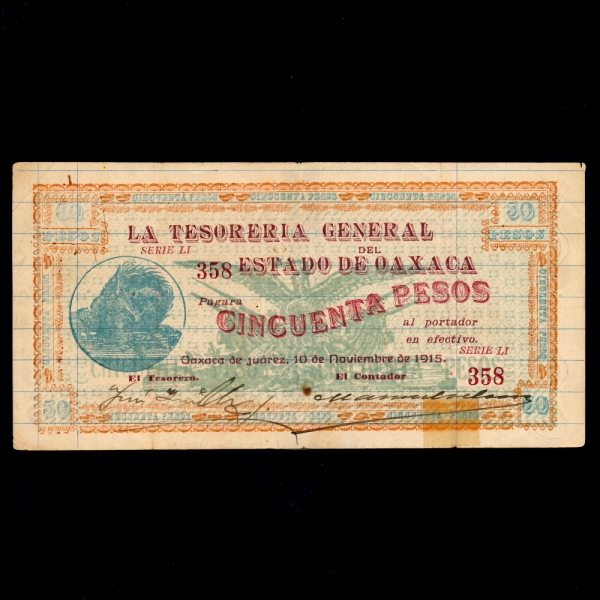 MEXICO-߽-PS960-50 PESOS-1915