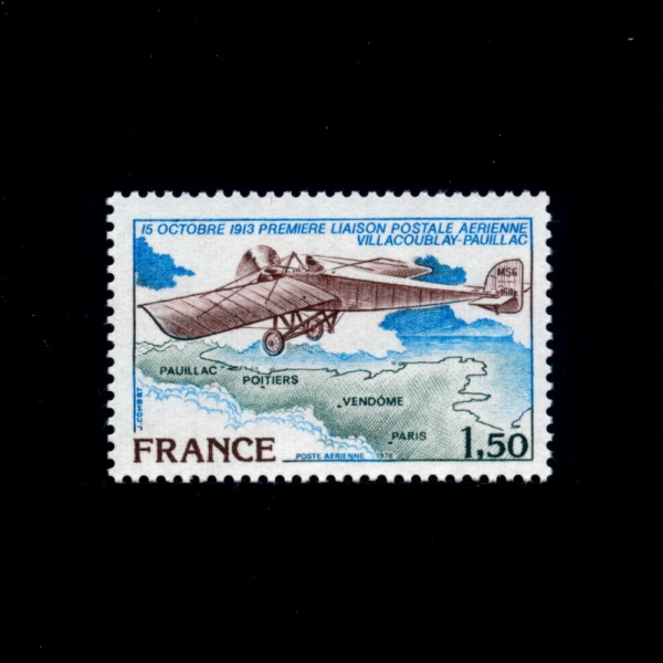 FRANCE(프랑스)-#C50-1.50f-PLANES OVER FLIGHT ROUTE(비행 루트)-1978.10.14일