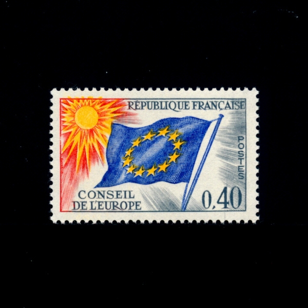FRANCE(프랑스)-#1012-40c-COUNCIL OF EUROPE FLAG(유럽의 국기)-1969.3.24일