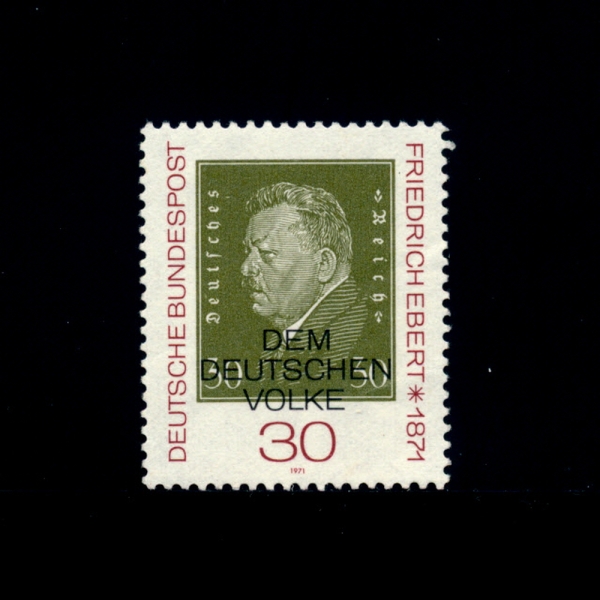 GERMANY()-#1053-30pf-FRIEDRICH EBERT(帮 Ʈ)-1971.1.18
