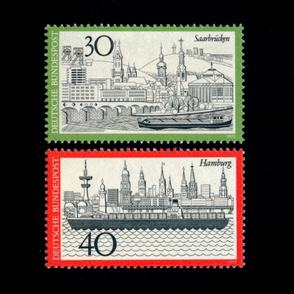 GERMANY()-#1106~7(2)-SAARBRUCKEN, SHIP IN HAMBRUG HARBOR(縣, Ժθũ ױ)-1973
