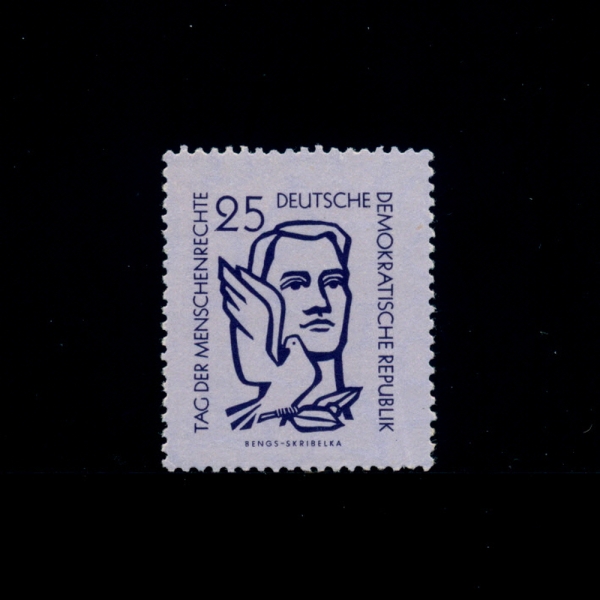 GERMAN DEMOCRATIC REPUBLIC()-#316-25pf-EUROPEAN MAN AND DOVE(,)-1956.12.10
