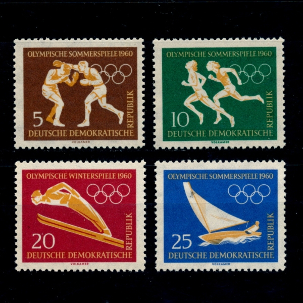 GERMAN DEMOCRATIC REPUBLIC()-#488~91(4)-1960 WINTER AND SUMMER OLYMPIC GAMES(ø)-1960.1.27