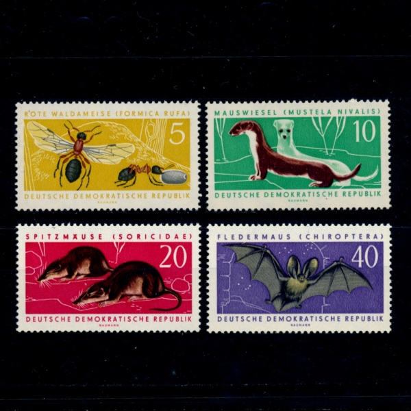 GERMAN DEMOCRATIC REPUBLIC()-#591~4(4)-INSECTS AND ANIMALS(,)-1962.2.16