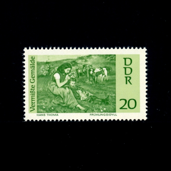 GERMAN DEMOCRATIC REPUBLIC(동독)-#931-20pf-SPRING IDYL, BY HANS THOMA(봄 이딜,한스 토마)-1967.6.7일