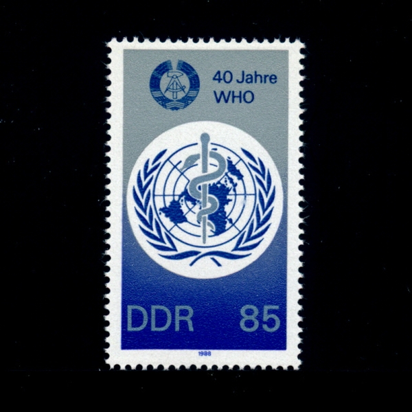 GERMAN DEMOCRATIC REPUBLIC()-#2718-85pf-WHO, 40TH ANNIV.(躸Ǳⱸ)-1988.11.22