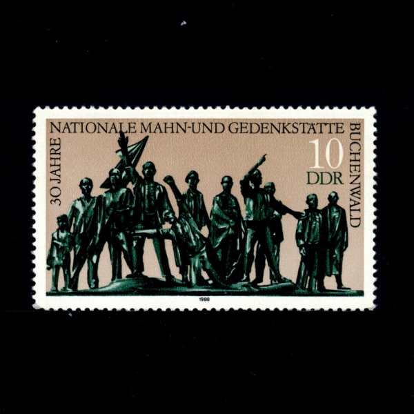 GERMAN DEMOCRATIC REPUBLIC(동독)-#2702-10pf-MEMORIAL AT BUCHENWALD, 30TH ANNIV.(부헨발트 기념관)-1988.9.13일