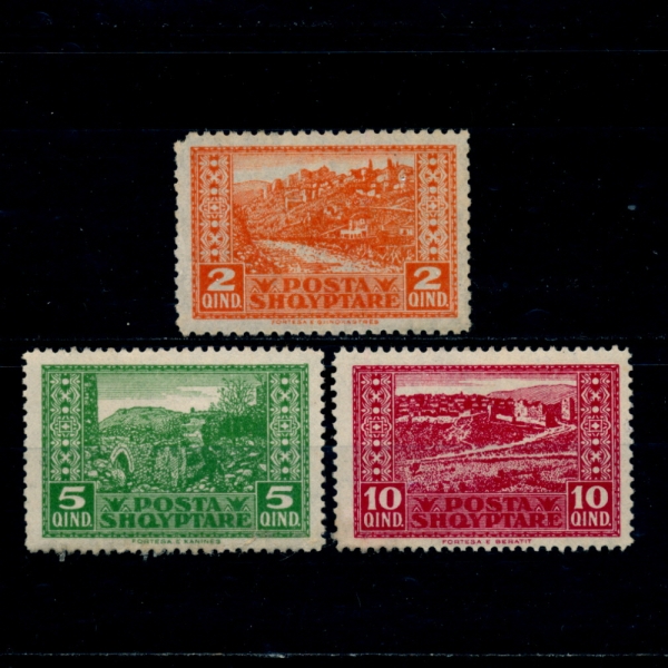 ALBANIA(˹ٴϾ)-#147~9(3)-GJIROKASTER, KANINA AND BERATI(ī,īϳ,)-1923
