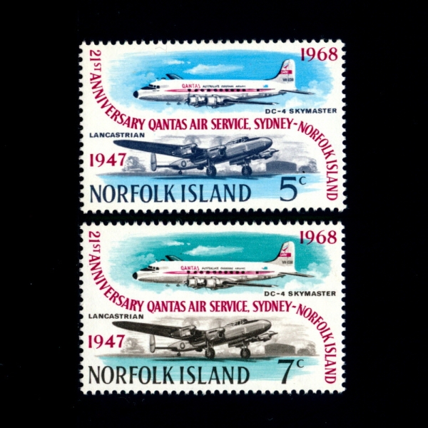 NORFOLK ISLAND( )-#119~20(2)-DC-4 SKYMASTER AND LANCASTRAIN PLANE(۷ DC-4, ƺ Ŀ͸)-1968.9.25