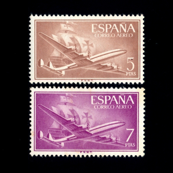 SPAIN()-#C155~6(2)-PLANE AND CARAVEL(,ĳ)-1955~56