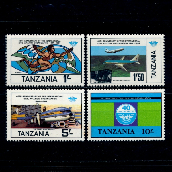 TANZANIA(źڴϾ)-#246~9(2)-INTL. CIVIL AVIATION ORG., 40TH ANNIV.( ΰ װ 40ֳ)-1984.11.15