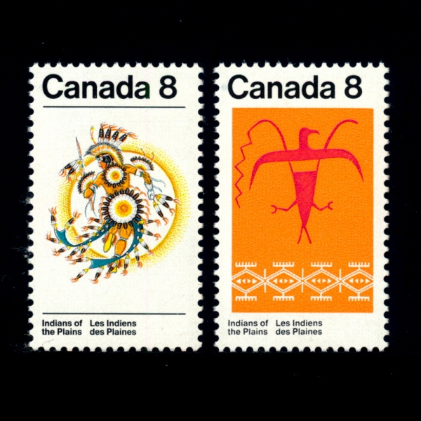 CANADA(ĳ)-#564~5(2)-PLAINS INDIANS OF CANADA( ε)-1972