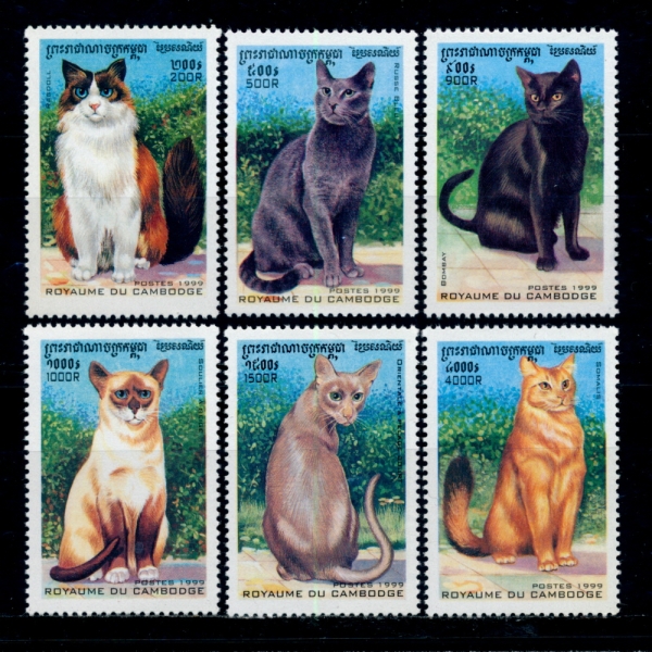 CAMBODIA(į)-#1818~23(6)-CATS()-1999.3.30