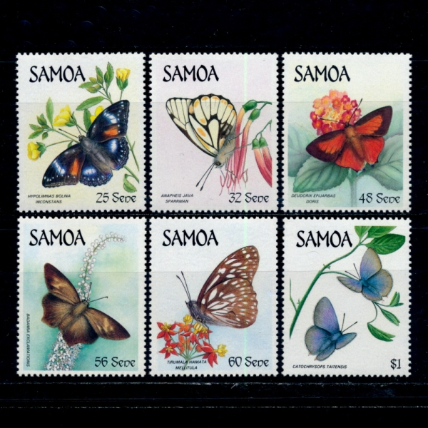 SAMOA()-#660~5(6)-BUTTERFLIES()-1986.2.13