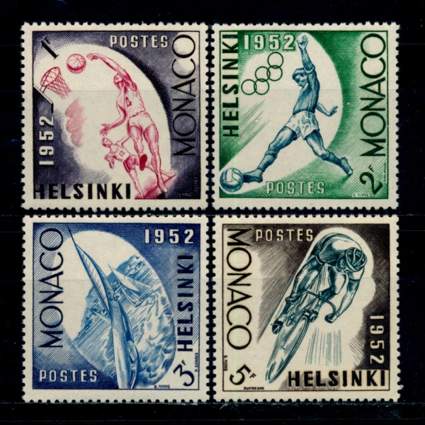 MONACO()-#295~8(4)-HELSINKI OLYMPIC GAMES(ø)-1953.2.23
