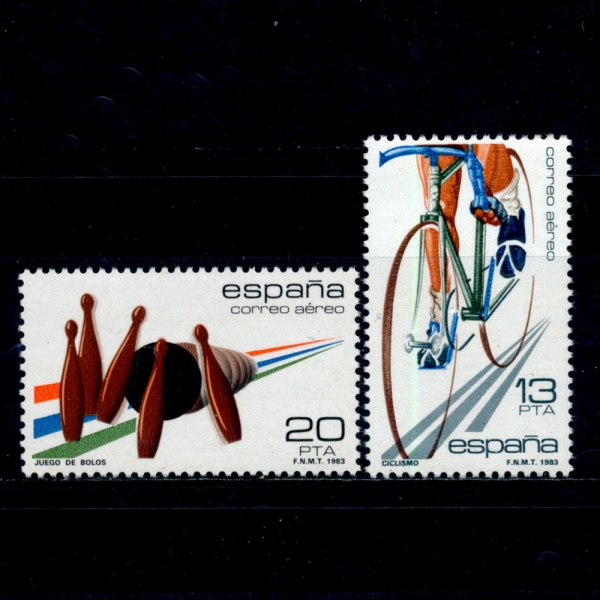 SPAIN()-#C183~4(2)-BOWLING AND BICYCLING(,Ŭ)-1983.4.13