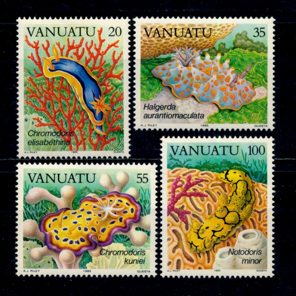 VANUATU(ٴ)-#406~9(4)-SEA SLUGS(ٴ δ)-1985.11.11