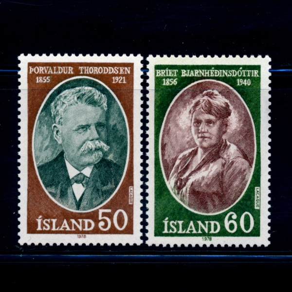 ICELAND(̽)-#504~5(2)-THORVALDUR THORODDSEN AND BRIET BJARNHEDINSDOTTIR(Ҹߵθ ҷε弾,긮Ʈ 򽺵Ƽ)-1977.12.12