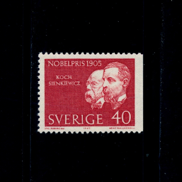 SWEDEN()-#692-40o-ROBERT KOCH AND HENRYK SIENKIEWICZ(ιƮ ,ũ ÿŰ)-1965.12.10