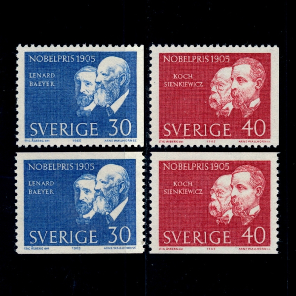 SWEDEN()-#689~92(4)-PHILIPP VON LENARD, ADOLF VON BAEYER, ROBERT KOCH AND HENRYK SIENKIEWICZ(ʸ ,Ƶ  ̾,ιƮ ,ũ ÿŰ)-1965.12.10