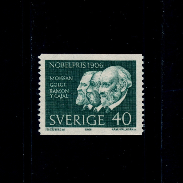 SWEDEN()-#711-40o-HENRI MOISSAN, CAMILLO GOLGI AND SANTIAGO RAMON Y CAJAL(Ӹ ƻ,īз ,Ƽư   ī)-1966.12.10