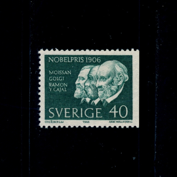 SWEDEN()-#713-40o-HENRI MOISSAN, CAMILLO GOLGI AND SANTIAGO RAMON Y CAJAL(Ӹ ƻ,īз ,Ƽư   ī)-1966.12.10