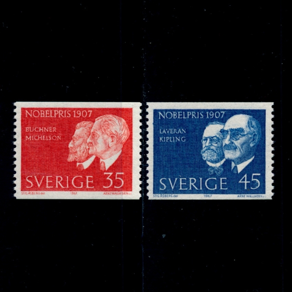 SWEDEN()-#771~2(2)-EDUARD BUCHNER, ALBERT A. MICHELSON, CHARLES L. A. LAVERAN AND RUDYARD KIPLING(ξƸƮ ,ٹƮ ý, 󺣶, Űø)-1967.12.9
