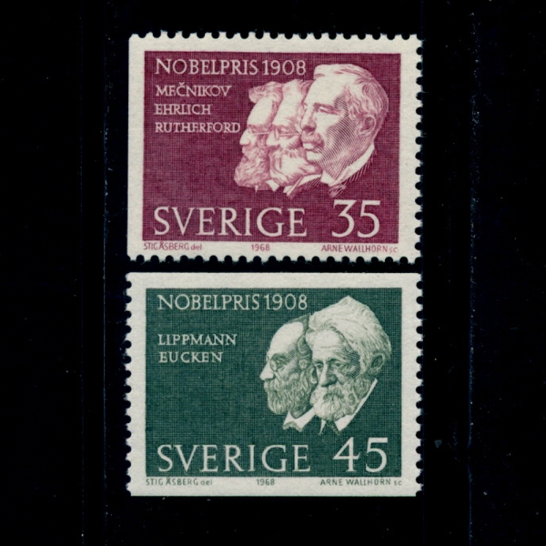 SWEDEN()-#806~7(2)-ELIE METCHNIKOFF, PAUL EHRLICH, ERNEST RUTHERFORD, GABRIEL LIPPMANN AND RUDOLF EUCKEN(ϸ ġ, ,ϽƮ ,긮 ,絹 )-1968.12.10